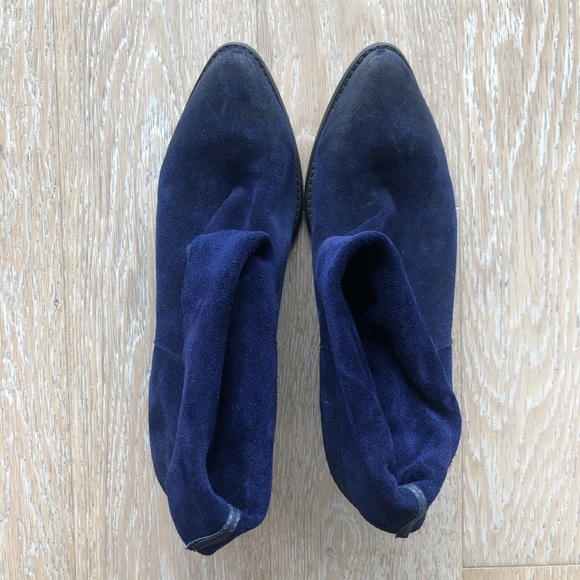 Aldo Blue Suede Boho Ankle Boots - Picture 2 of 4